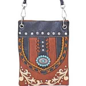 Southwest style shoulder bag by Justin West.